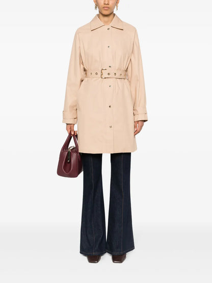 Twill Midi Trench Coat