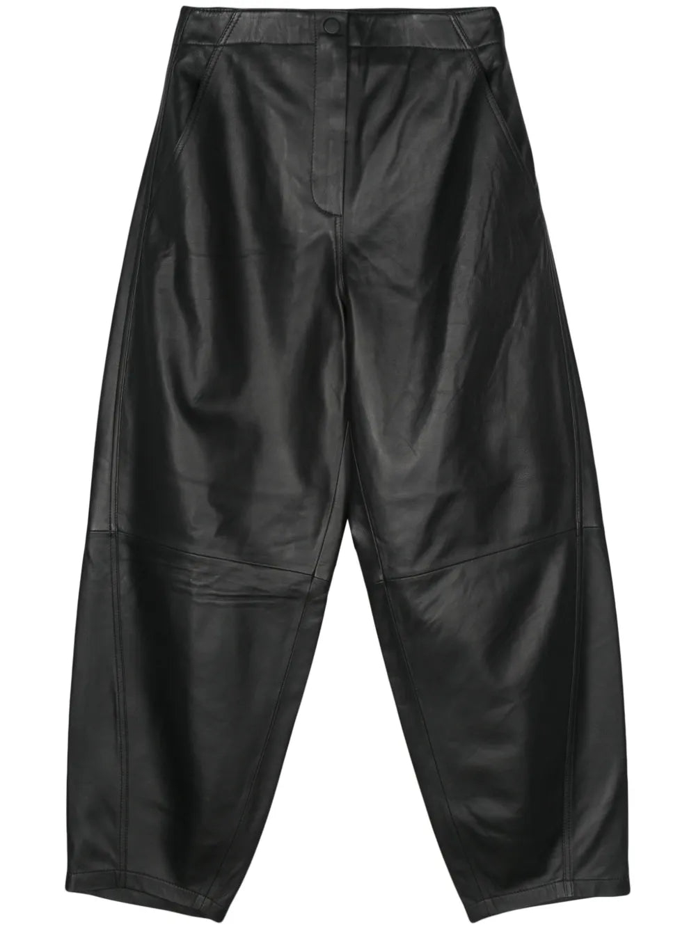 Leather Tapered Trousers