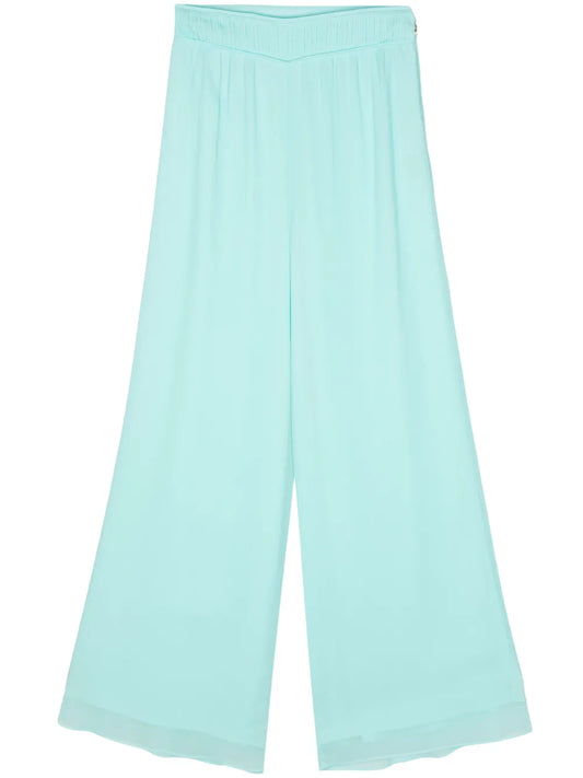 Pleated Wide-Leg Trousers