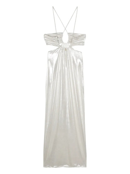 Laminated Midi Dress