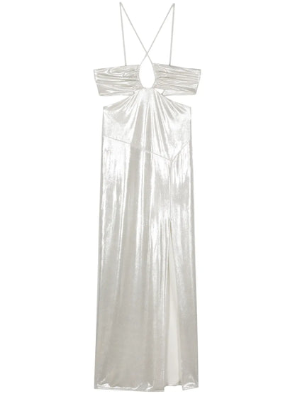 Laminated Midi Dress