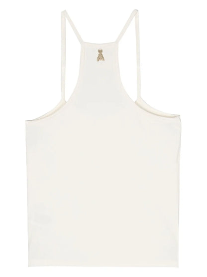 Fine-Ribbed Cropped Tank Top