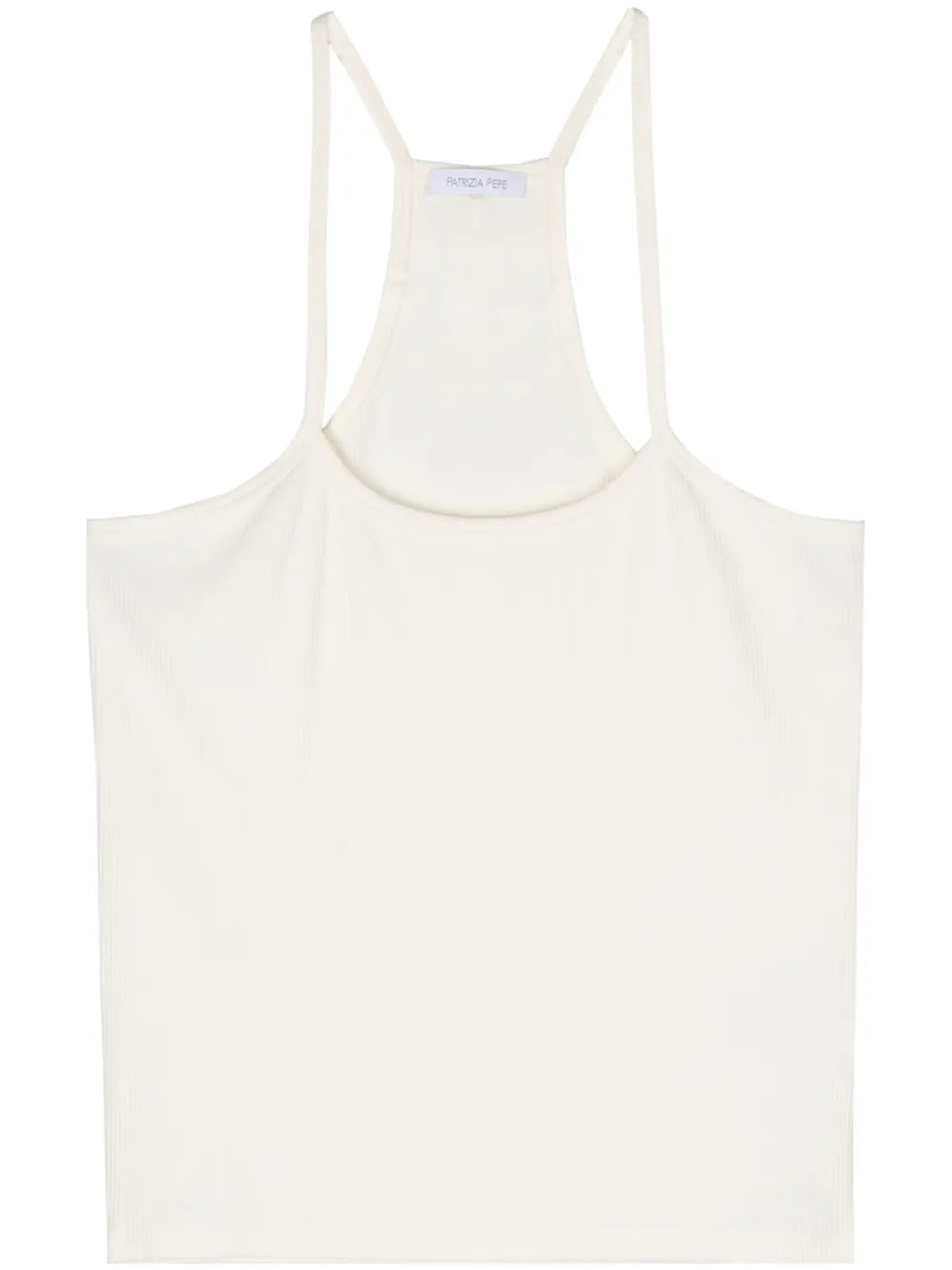 Fine-Ribbed Cropped Tank Top