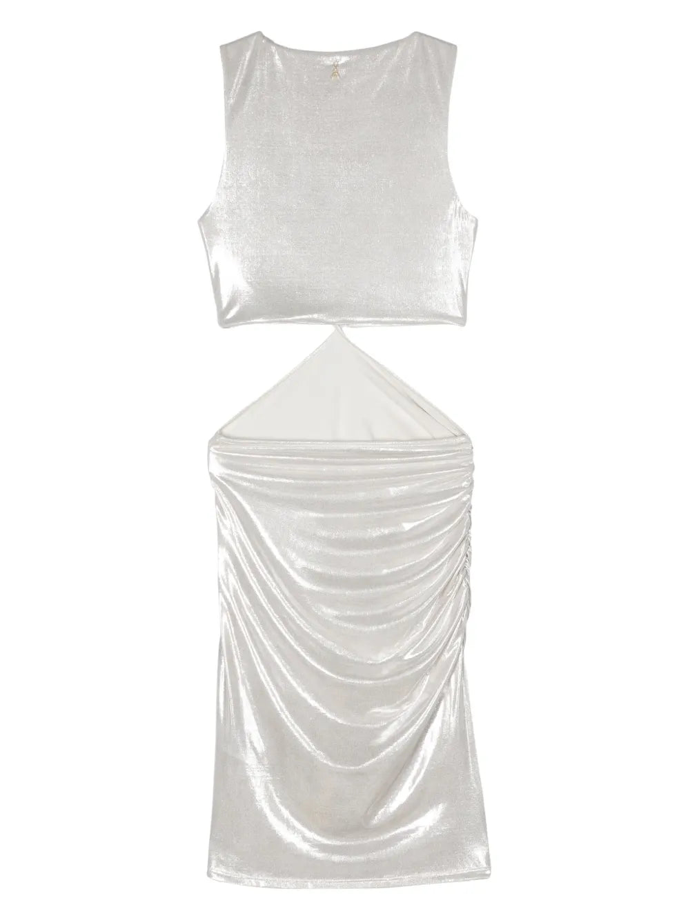 Laminated Cut-Out Mini Dress