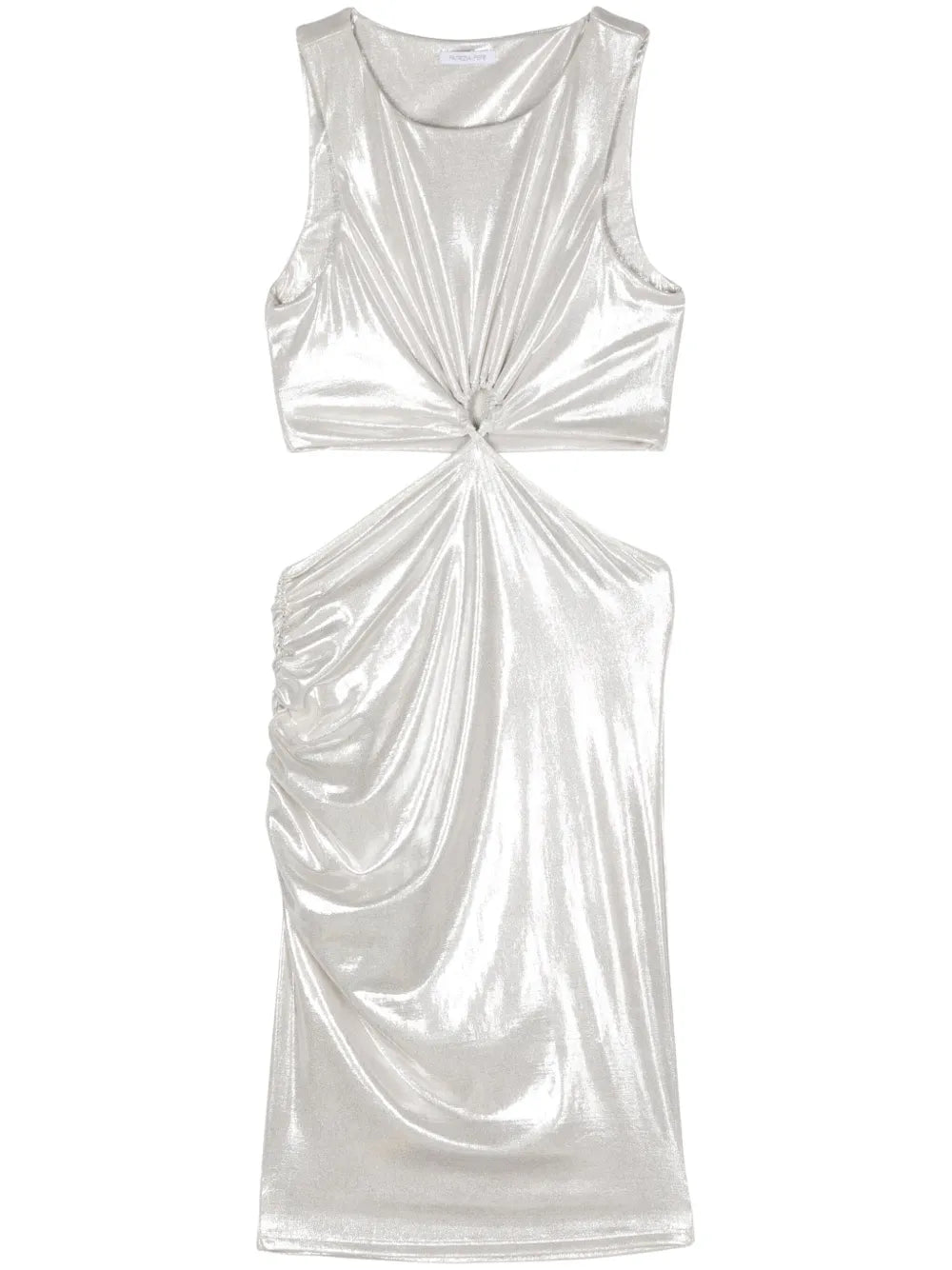 Laminated Cut-Out Mini Dress