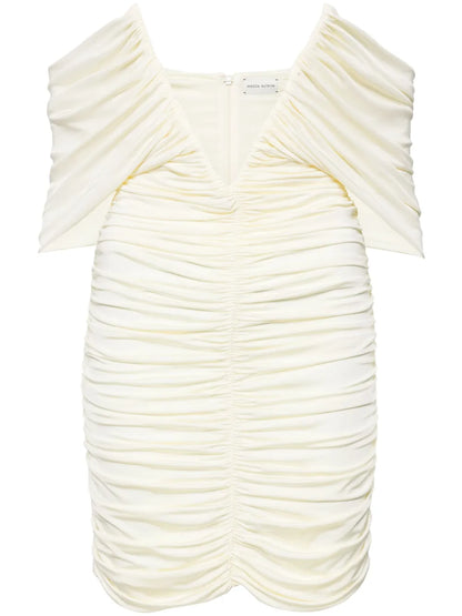 V-Neck Ruched Minidress