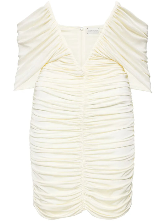 V-Neck Ruched Minidress