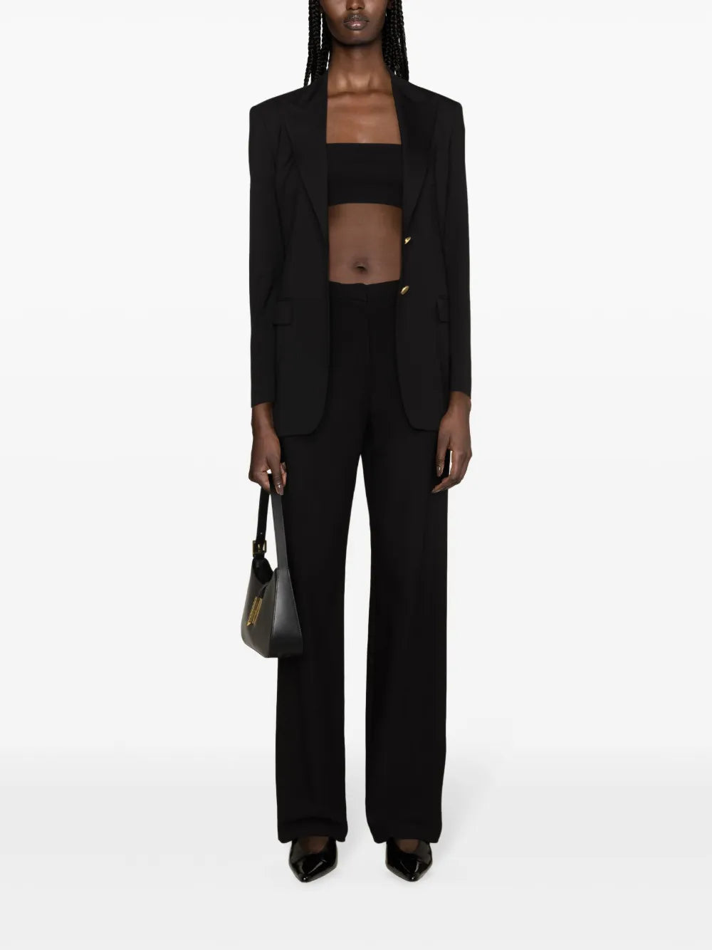 Single-Breasted Twill Blazer