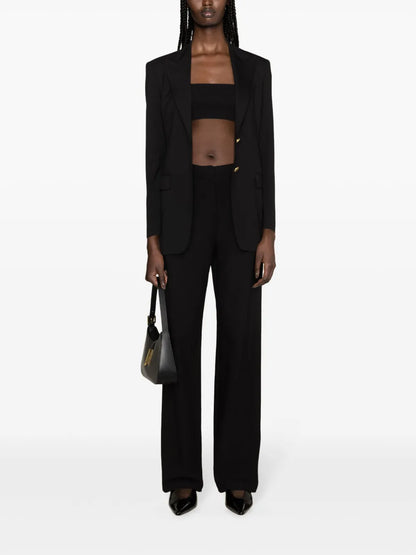 Single-Breasted Twill Blazer