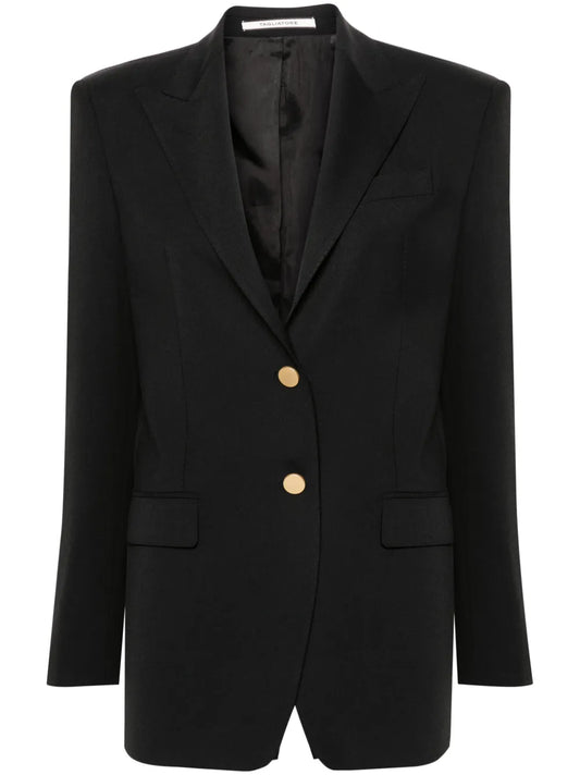 Single-Breasted Twill Blazer