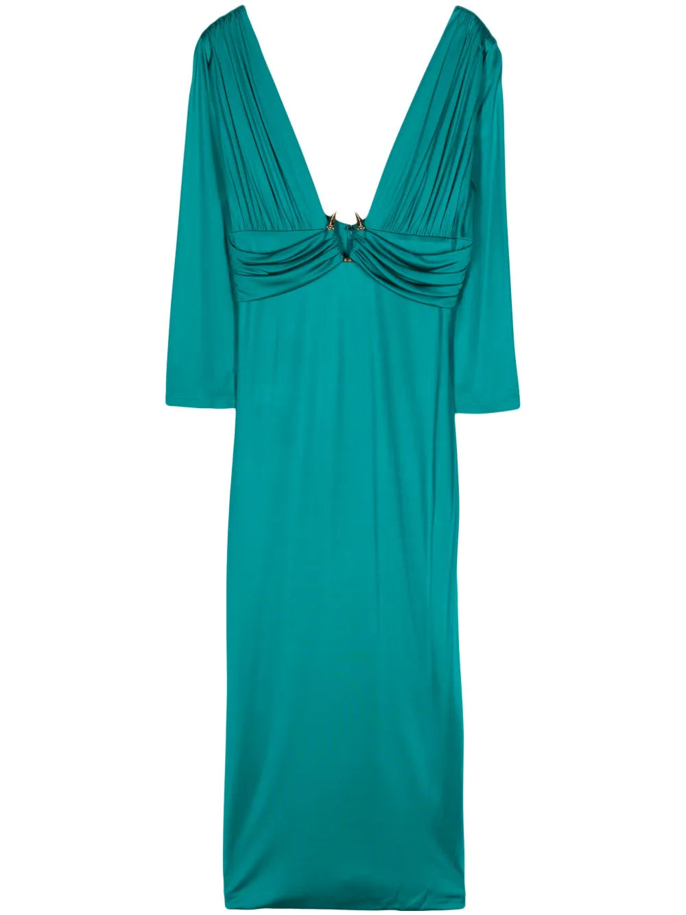 Tiger Tooth-Embellished Midi Dress