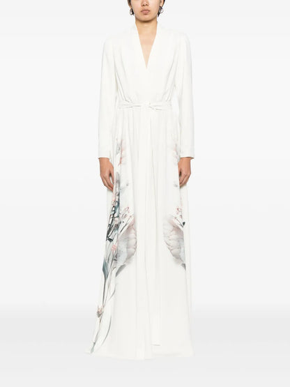 Floral-Print Kaftan Dress