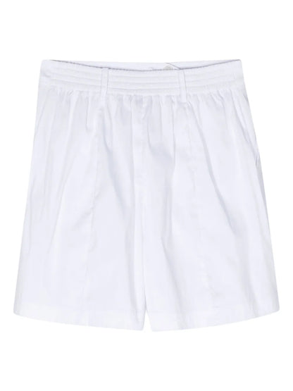 High-Waist Poplin Shorts