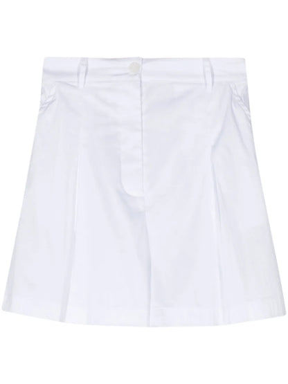 High-Waist Poplin Shorts