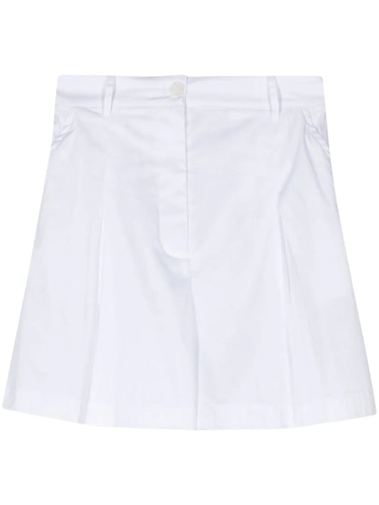 High-Waist Poplin Shorts