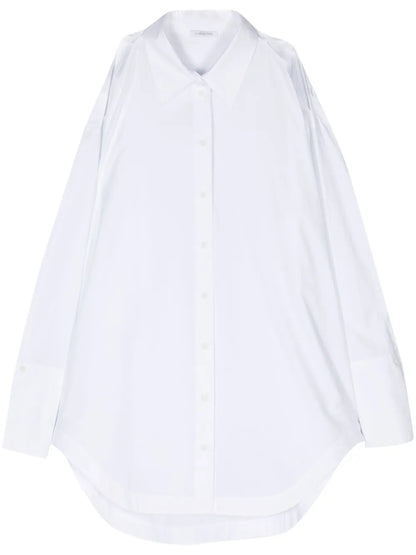 Cold-Shoulder Cotton Shirt