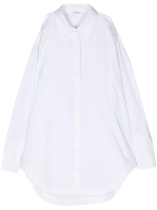 Cold-Shoulder Cotton Shirt