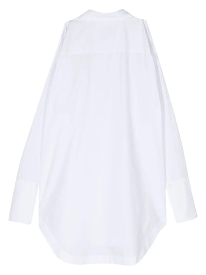 Cold-Shoulder Cotton Shirt