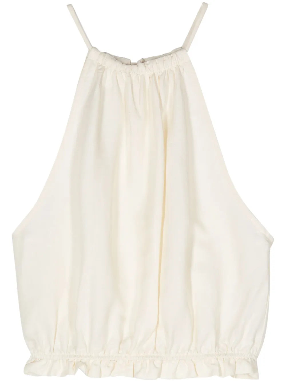 Gathered Halterneck Crop Top