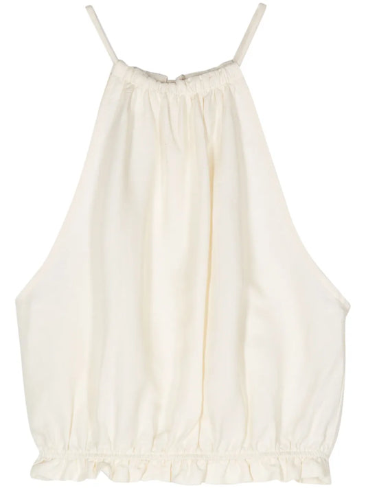 Gathered Halterneck Crop Top