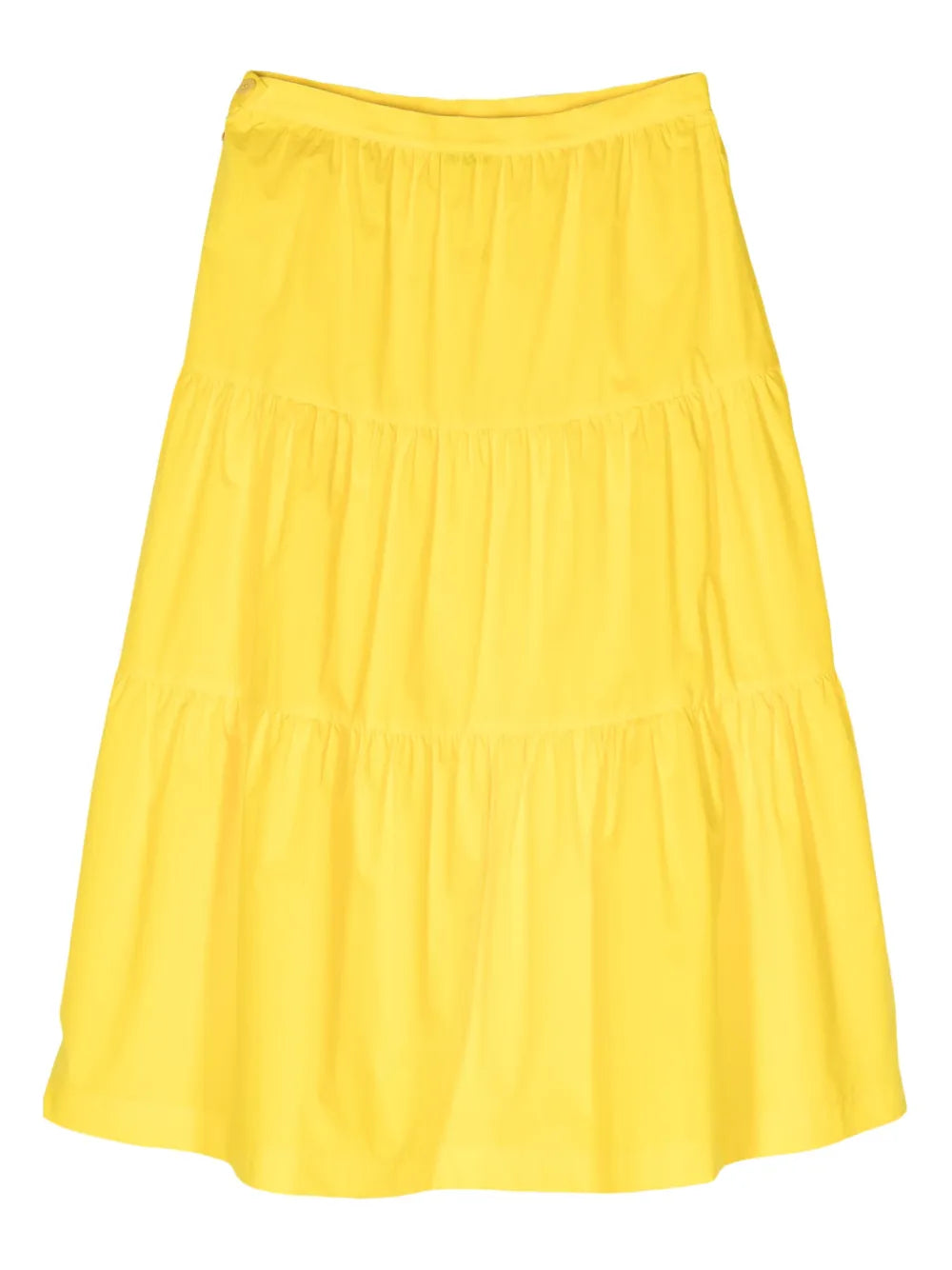 High-Waist Tiered Midi Skirt