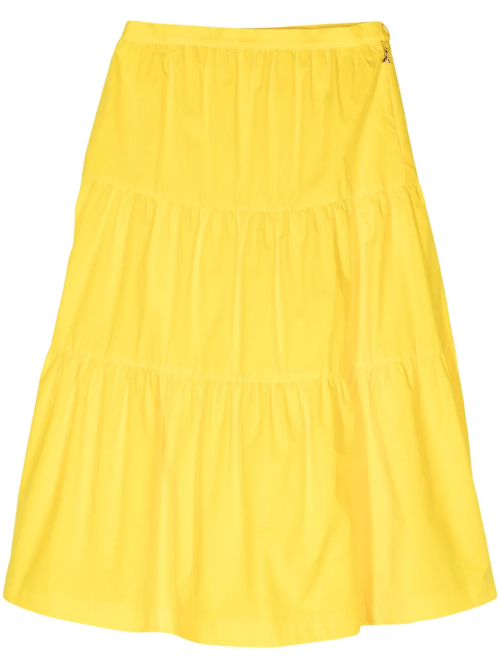 High-Waist Tiered Midi Skirt