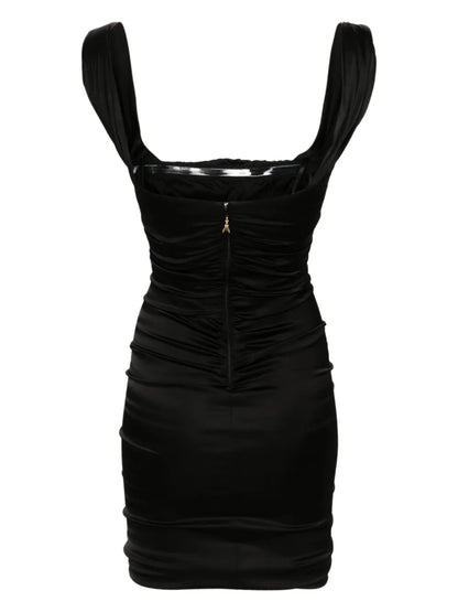 Off-Shoulder Draped Mini Dress