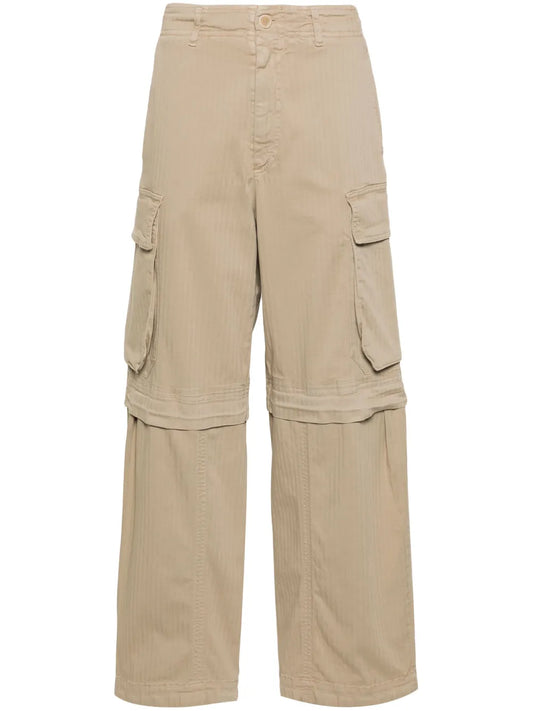 Herringbone Cargo Trousers