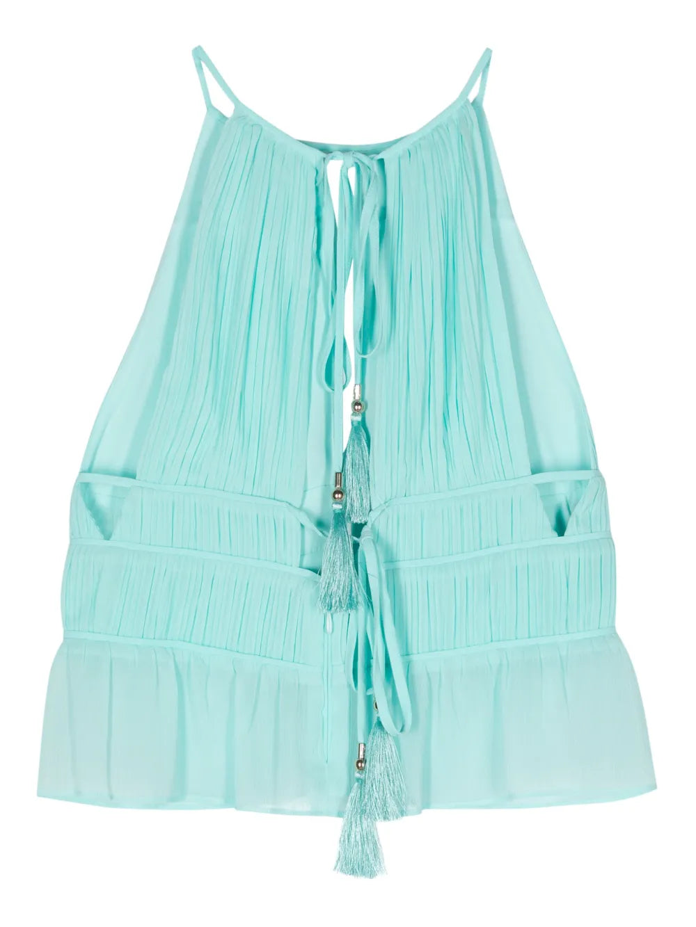 Pleated Sleeveless Top
