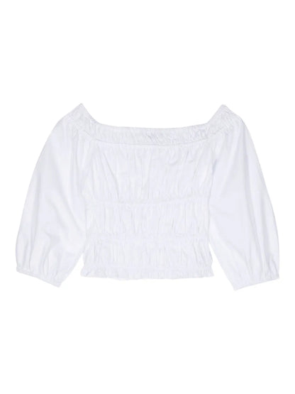 Off-Shoulder Shirred Top