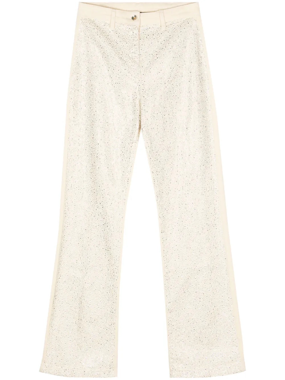 Rhinestone-Embellished Flared Jeans