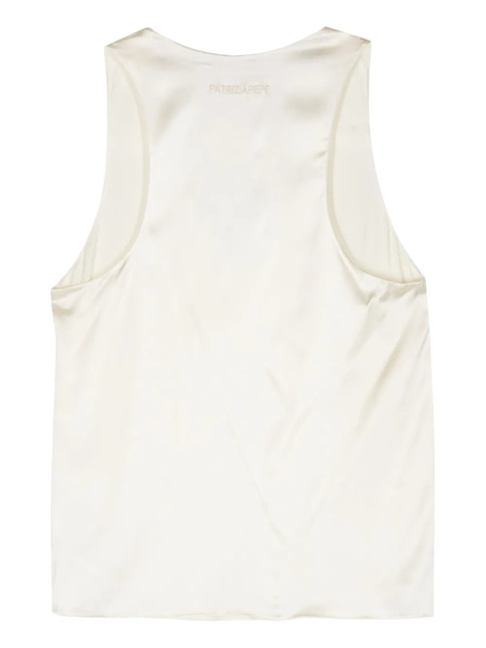 Plunging-Neck Satin Top