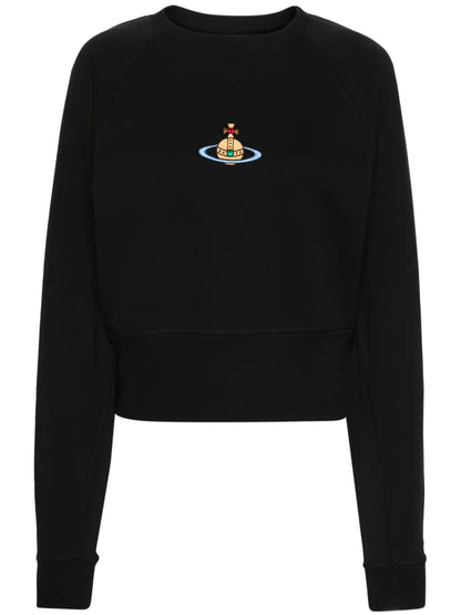 Orb-Logo-Embroidery Cotton Sweatshirt