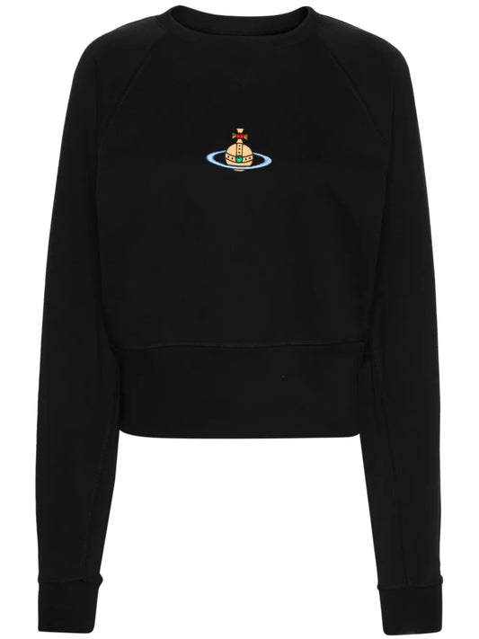 Orb-Logo-Embroidery Cotton Sweatshirt