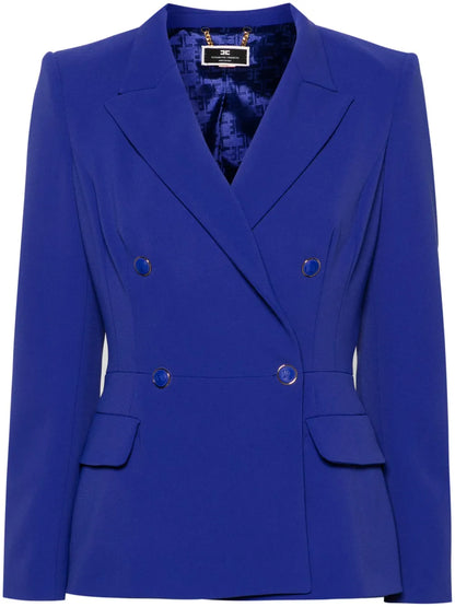 Double-Breasted Peplum Blazer
