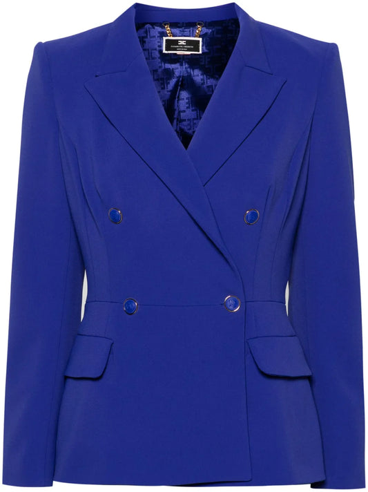 Double-Breasted Peplum Blazer