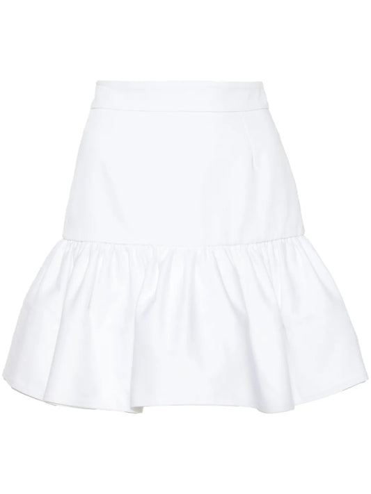 Ruffled Gabardine Miniskirt