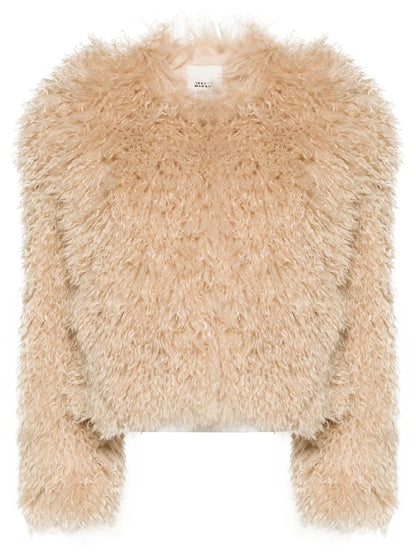 Faustine Faux-Shearling Cropped Jacket