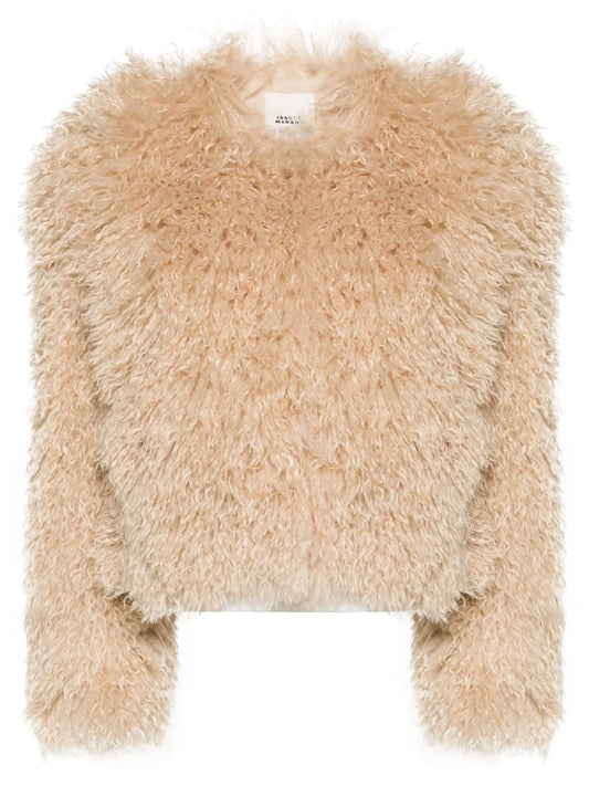 Faustine Faux-Shearling Cropped Jacket