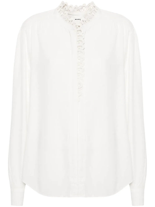 Estela Broderie Anglaise-Trim Shirt