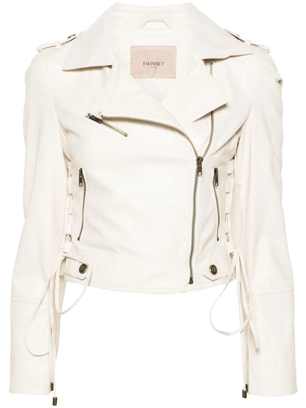 Logo-Plaque Biker Jacket