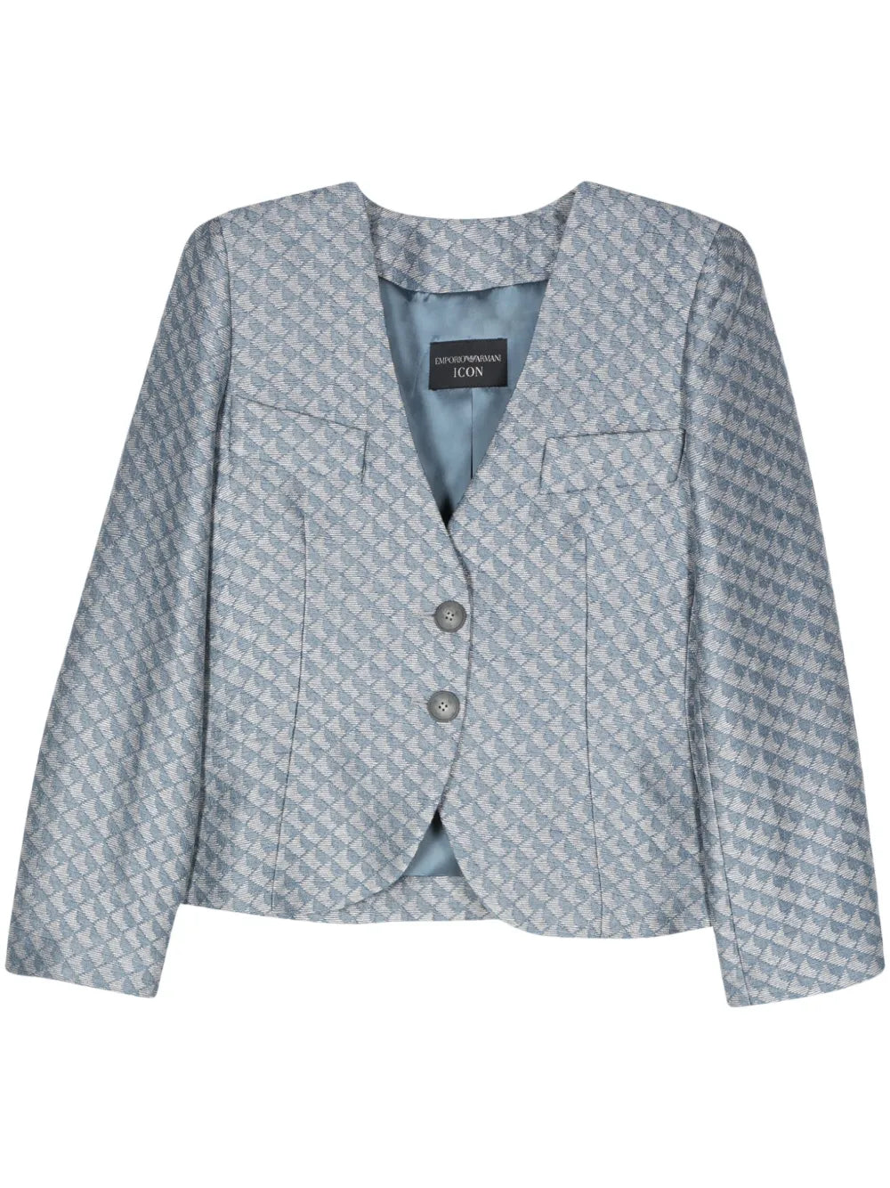 Patterned-Jacquard Blazer