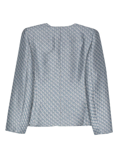 Patterned-Jacquard Blazer