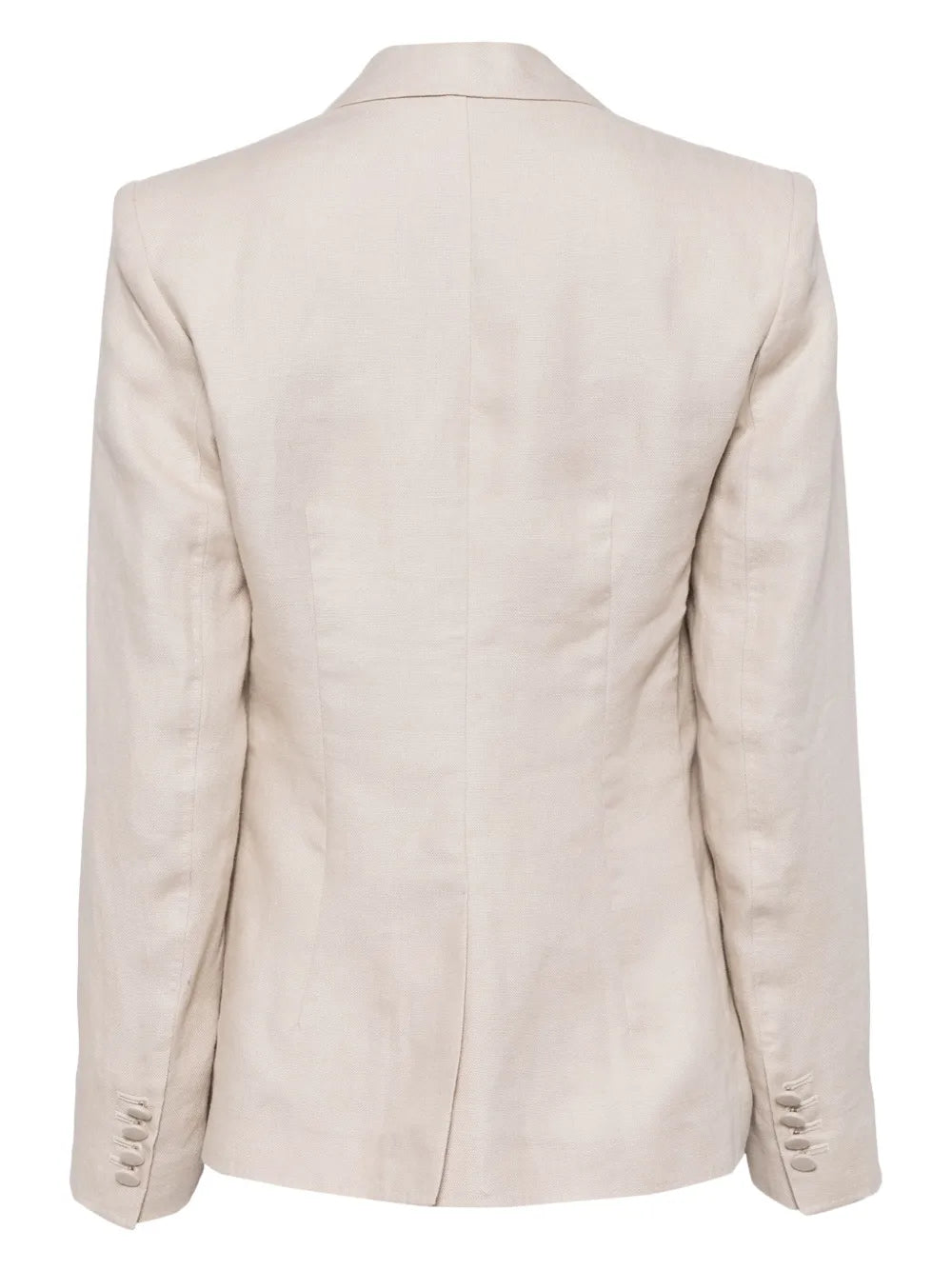 Chloe Linen Peak-Lapel Blazer