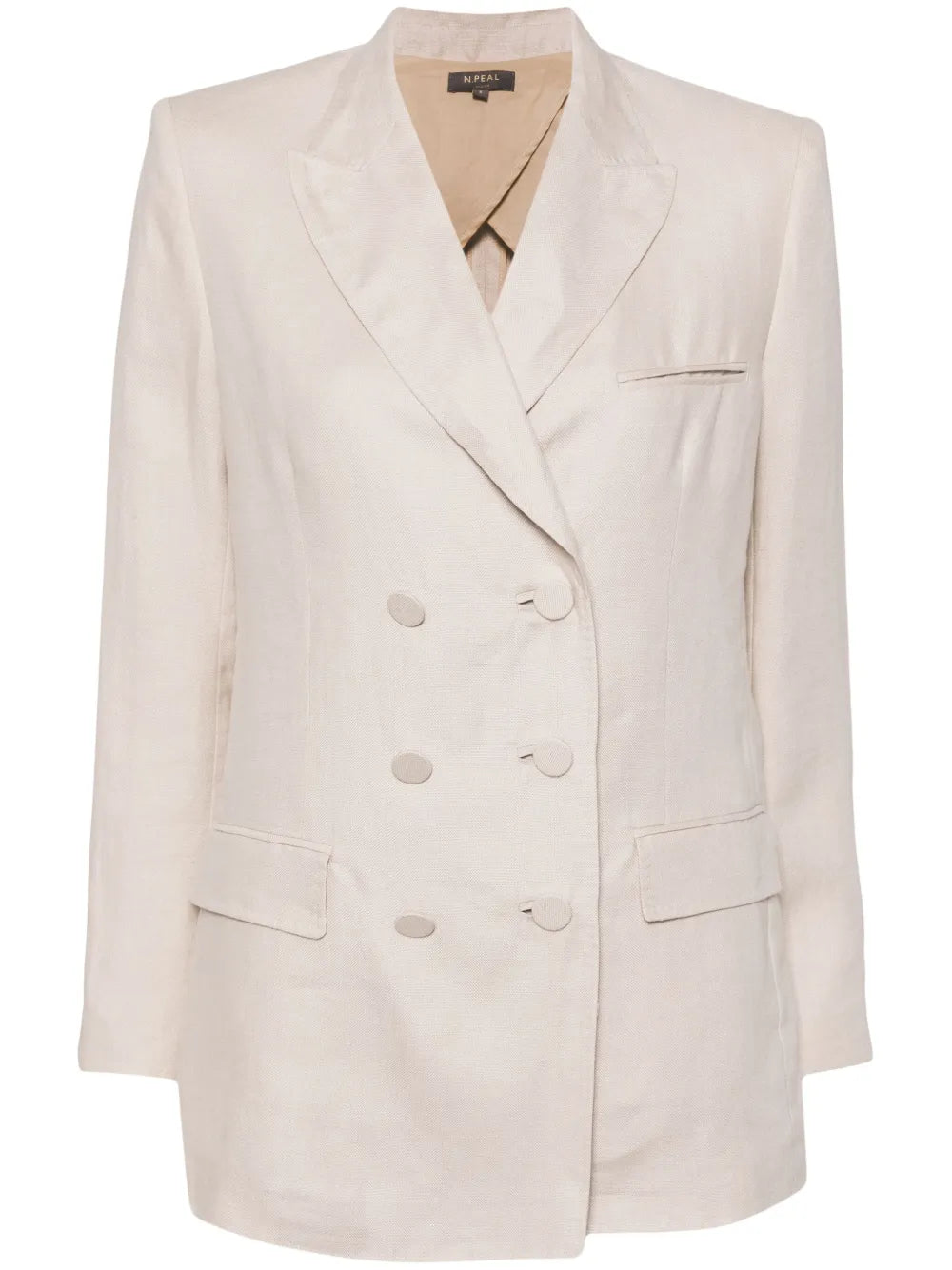 Ava Double-Breasted Linen Blazer