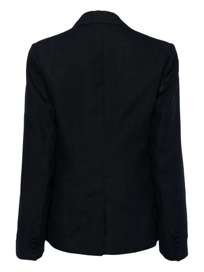 Chloe Linen Peak-Lapel Blazer