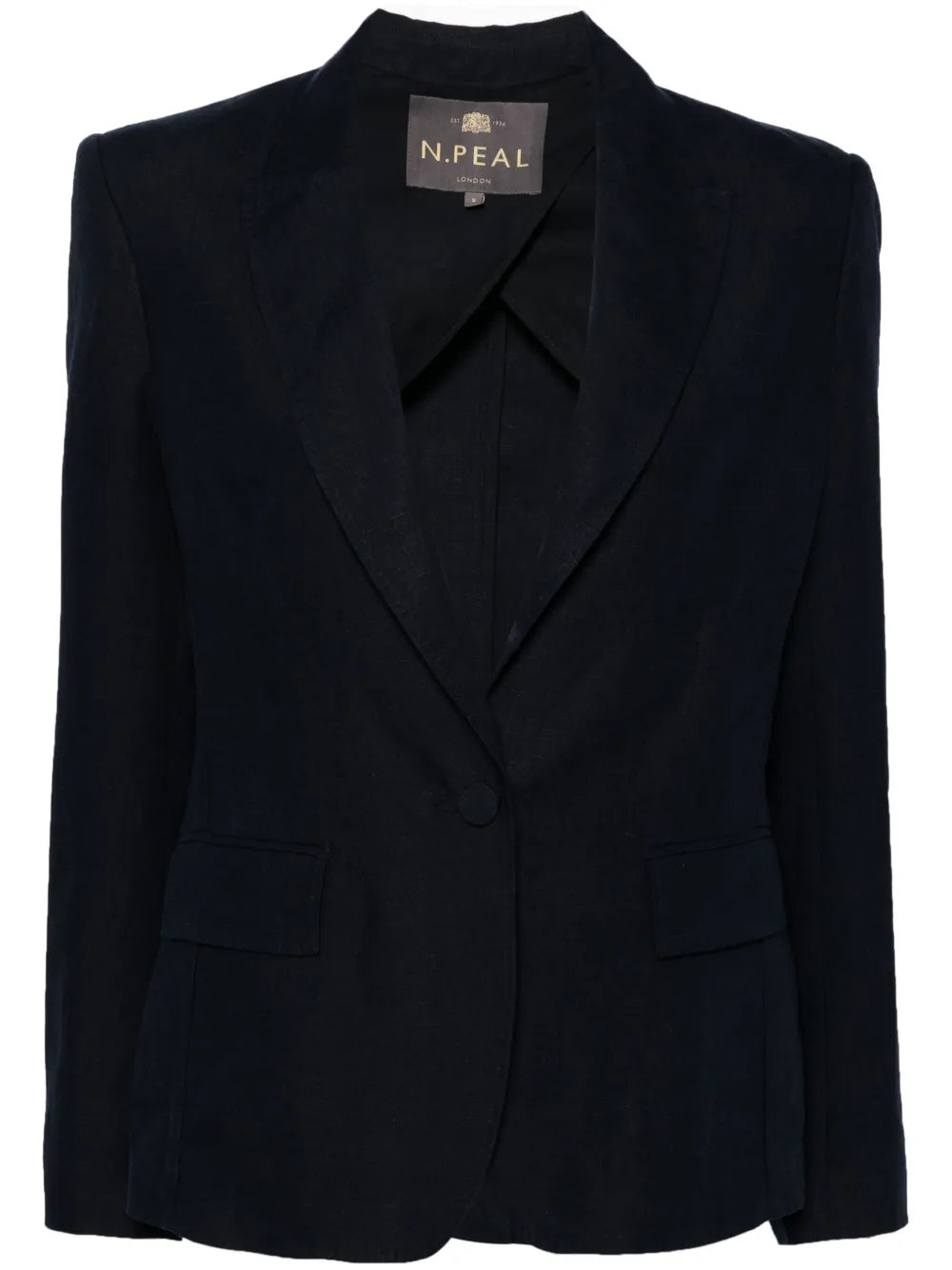 Chloe Linen Peak-Lapel Blazer