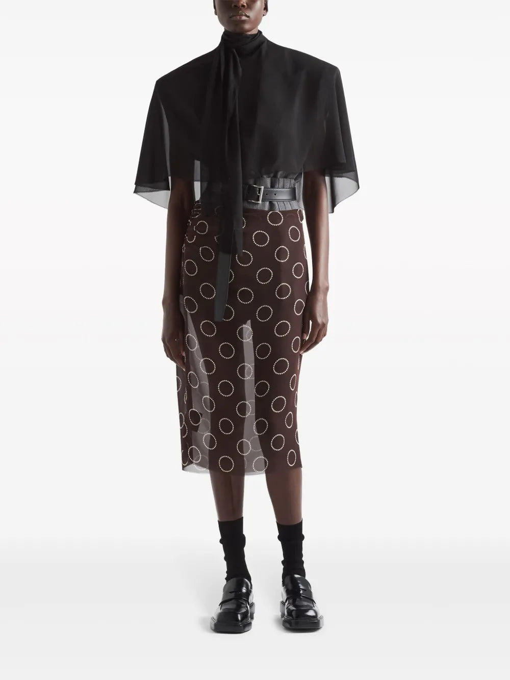 Cape-Style Georgette Blouse