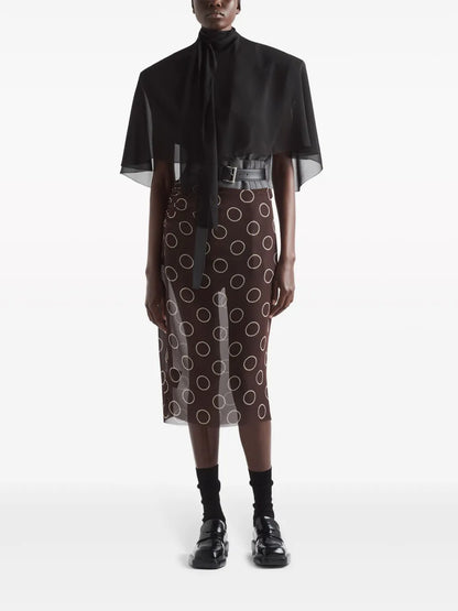 Cape-Style Georgette Blouse