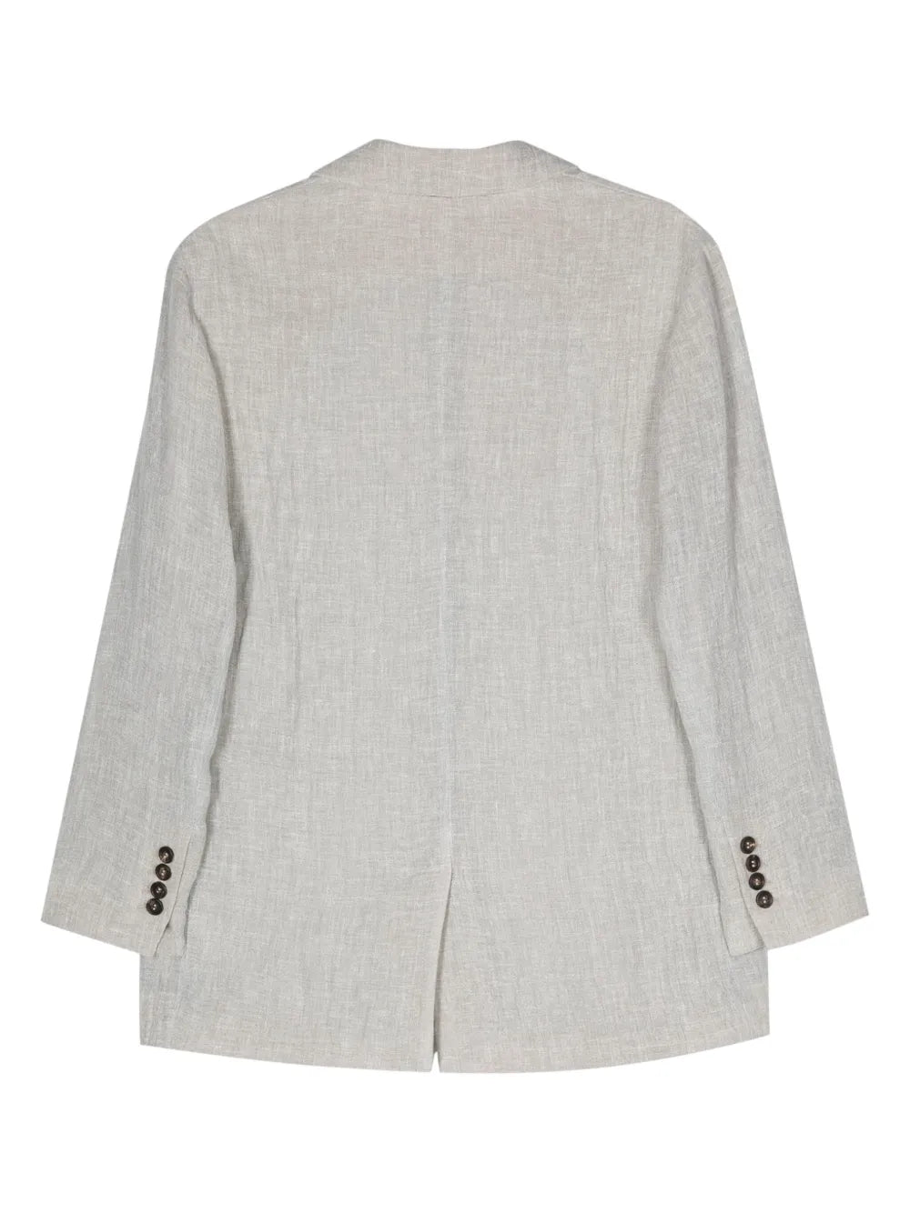 Intertwined Linen-Blend Blazer